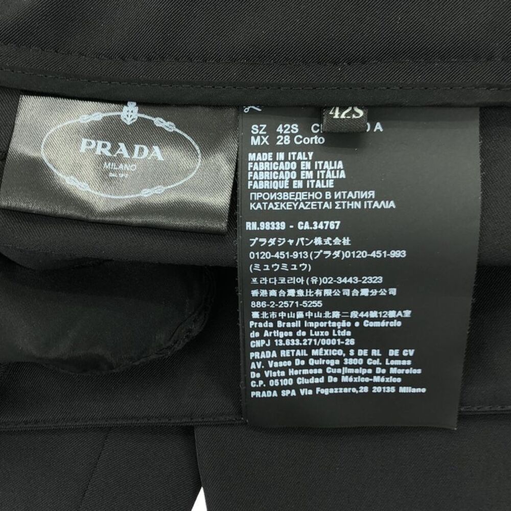 Prada - Logo Rubber Patch Slacks - S - Black - Wo… - image 7